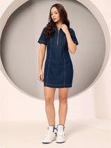Contour Fit Dark Denim Dress
