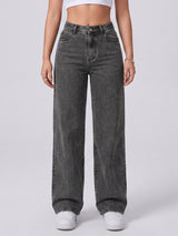 No Notes Straight Leg Jeans – Black