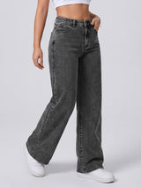 No Notes Straight Leg Jeans – Black