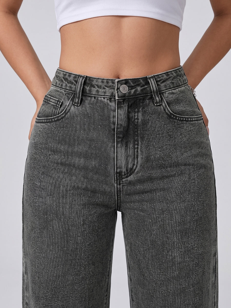 No Notes Straight Leg Jeans – Black