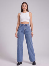 No Notes Straight Leg Jeans – Blue