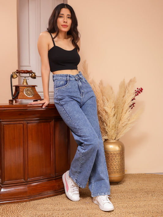 Curve Crest Stretchable Straight Jeans