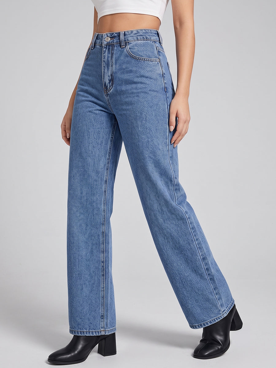 No Notes Straight Leg Jeans – Blue