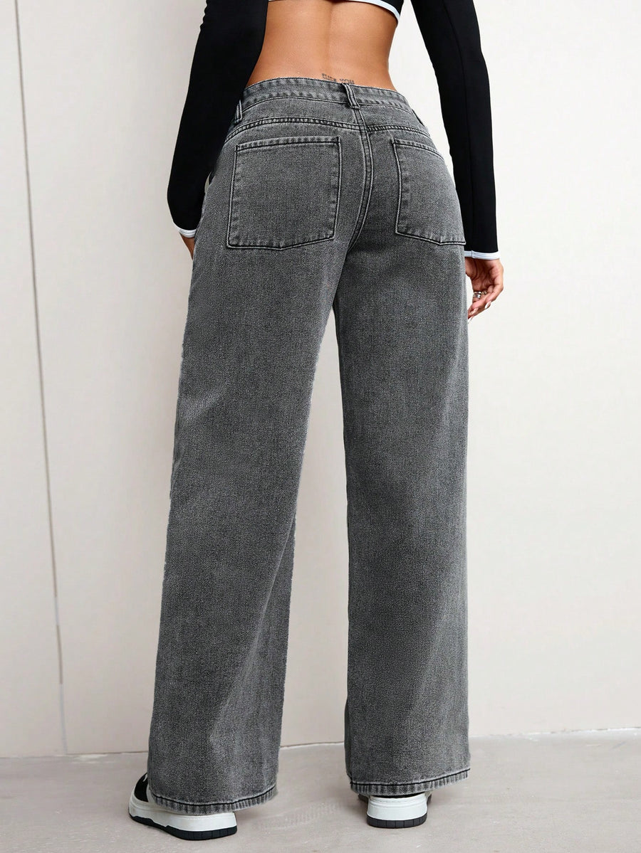 The Pin-Up Perfect High Rise Denim – High Rise Denim Jeans Detail View – Glossia Fashion