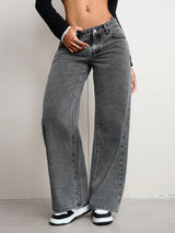 The Pin-Up Perfect High Rise Denim – High Rise Denim Jeans Front View – Glossia Fashion