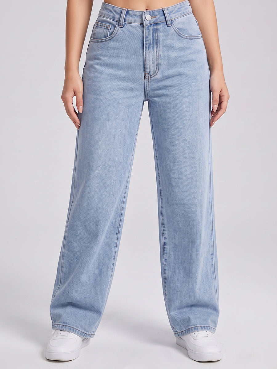 No Notes Straight Leg Jeans – Light Blue