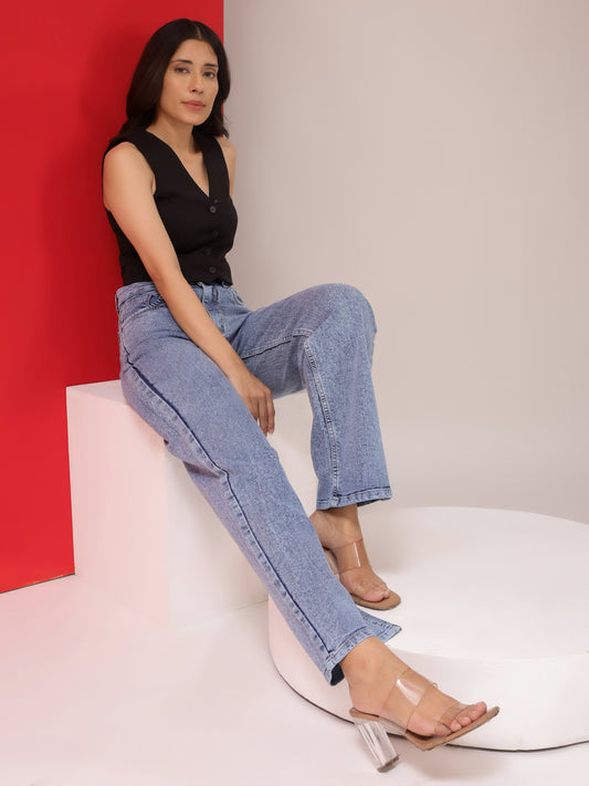 Stretchy Stride Stonewash Boyfriend Jeans