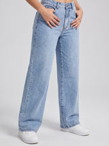 No Notes Straight Leg Jeans – Light Blue