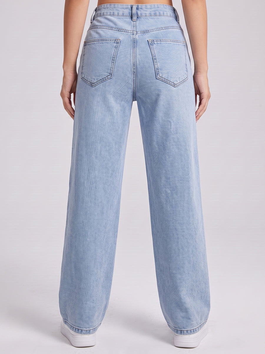 No Notes Straight Leg Jeans – Light Blue