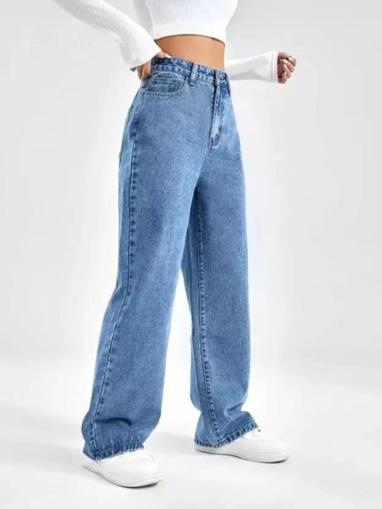 Stonewash Symphony Wide Leg Jeans