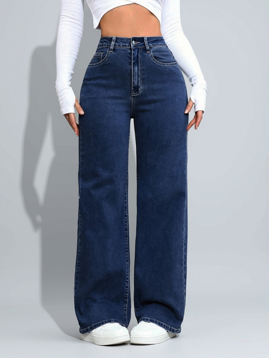 No Notes Straight Leg Jeans – Navy Blue
