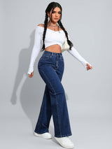 No Notes Straight Leg Jeans – Navy Blue