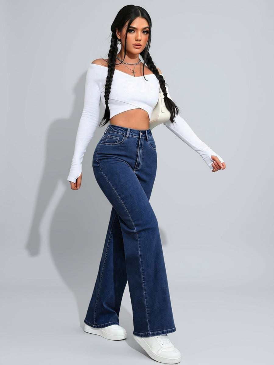 No Notes Straight Leg Jeans – Navy Blue