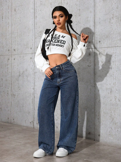 Metro Flow High-Waist Stretch Denim