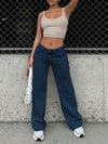 Sky Curve High-Waist Straight Fit Jeans
