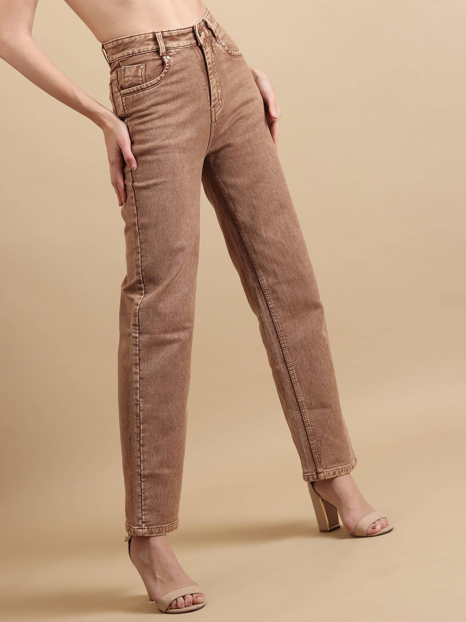 Bold Tone Classic Straight Jeans - Glossia Fashion