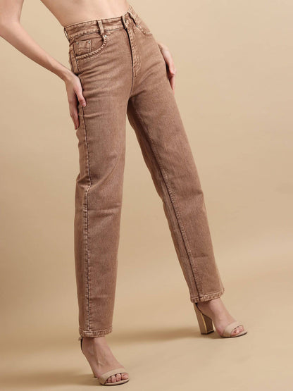 Bold Tone Classic Straight Jeans - Glossia Fashion