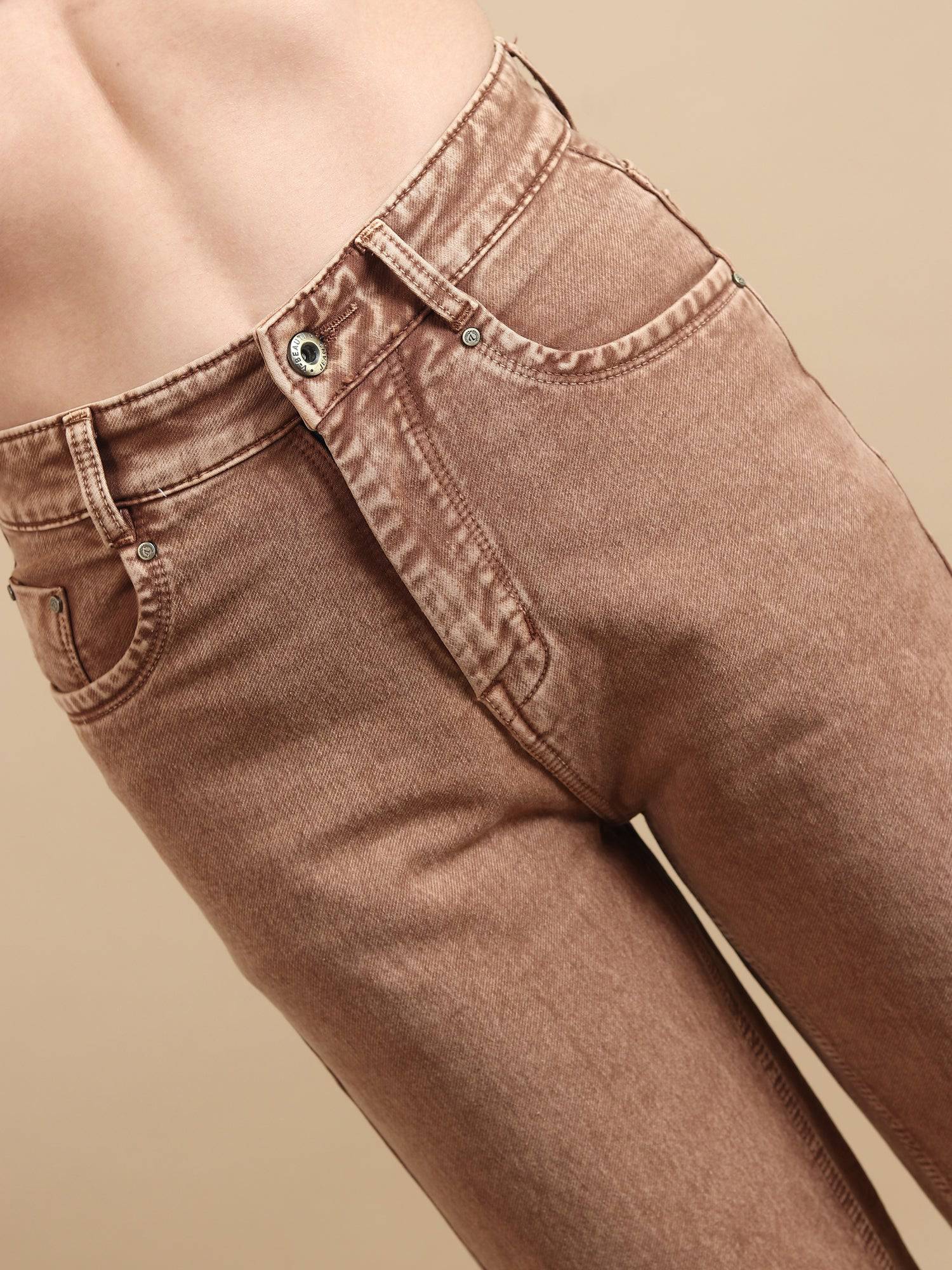 Bold Tone Classic Straight Jeans - Glossia Fashion