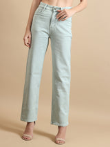 Colour Me Cool Straight Jeans – Sea Green