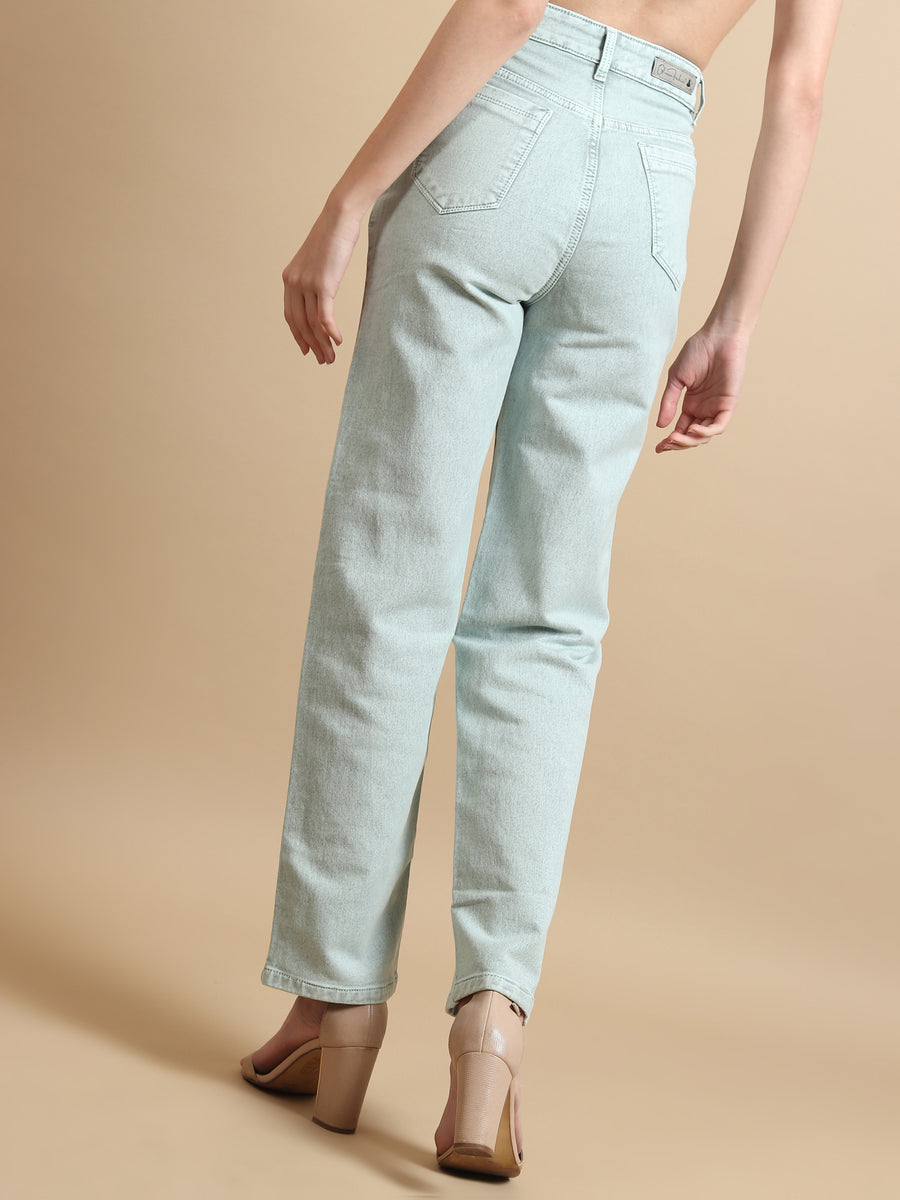 Colour Me Cool Straight Jeans – Sea Green
