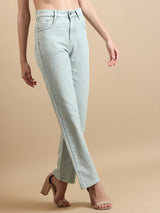 Colour Me Cool Straight Jeans – Sea Green