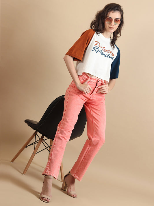 Pastel Dream High-Rise Straight Fit Jeans