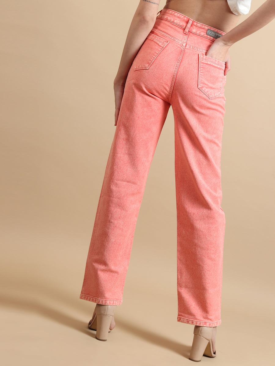Colour Me Cool Straight Jeans – Orange