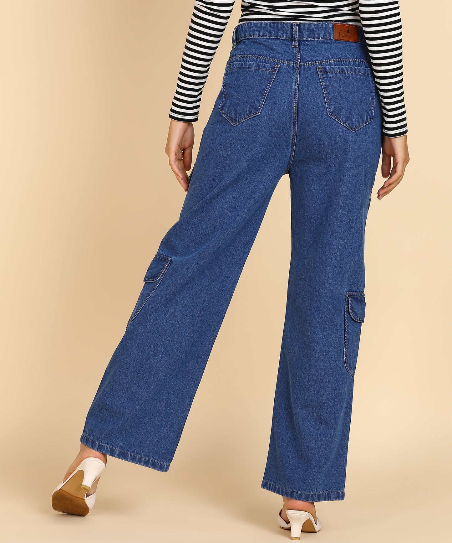 Blue Boho Trekker Cargo Jeans