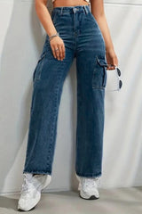 Errand Era Cargo Straight Jeans – Navy Blue