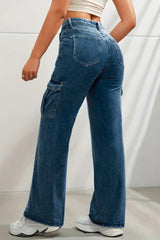 Errand Era Cargo Straight Jeans – Navy Blue