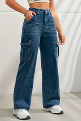 Errand Era Cargo Straight Jeans – Navy Blue