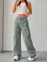 high rise wide leg straight fit loose jeans for women