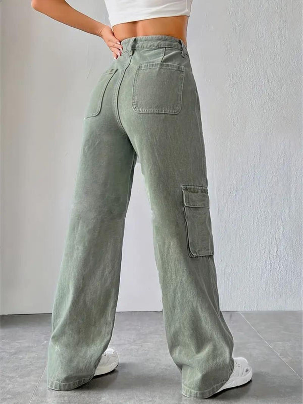 Main Quest Cargo Wide Legs – Sea Green
