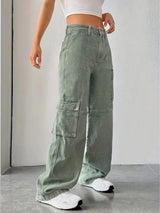 City Slicker Scout Cargo Denim – Brown Cargo Jeans Back View – Glossia Fashion