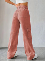 City Slicker Scout Cargo Denim – Orange Cargo Jeans Side View – Glossia Fashion