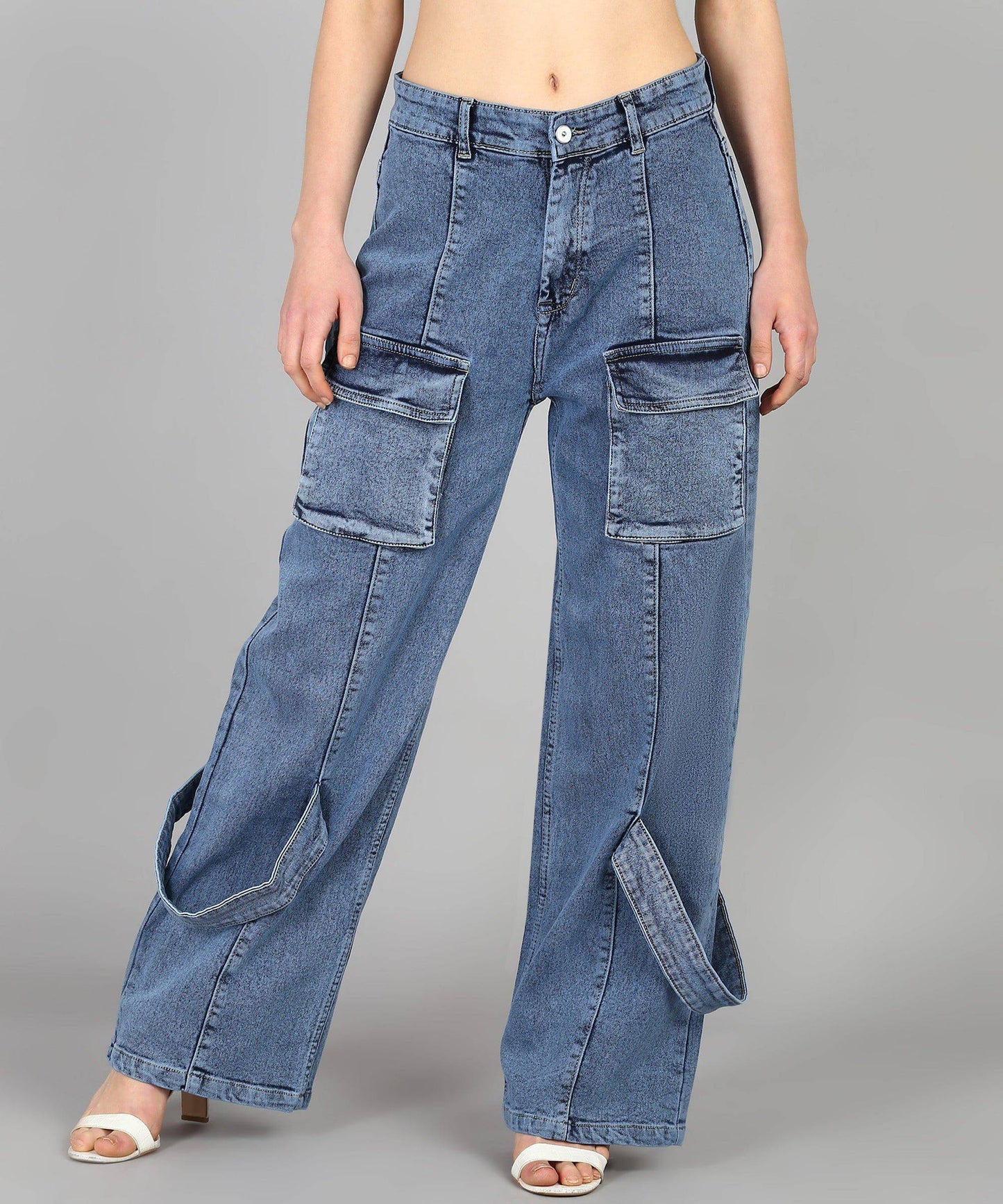 City Roamer Chic Cargo Jeans - Glossia Fashion