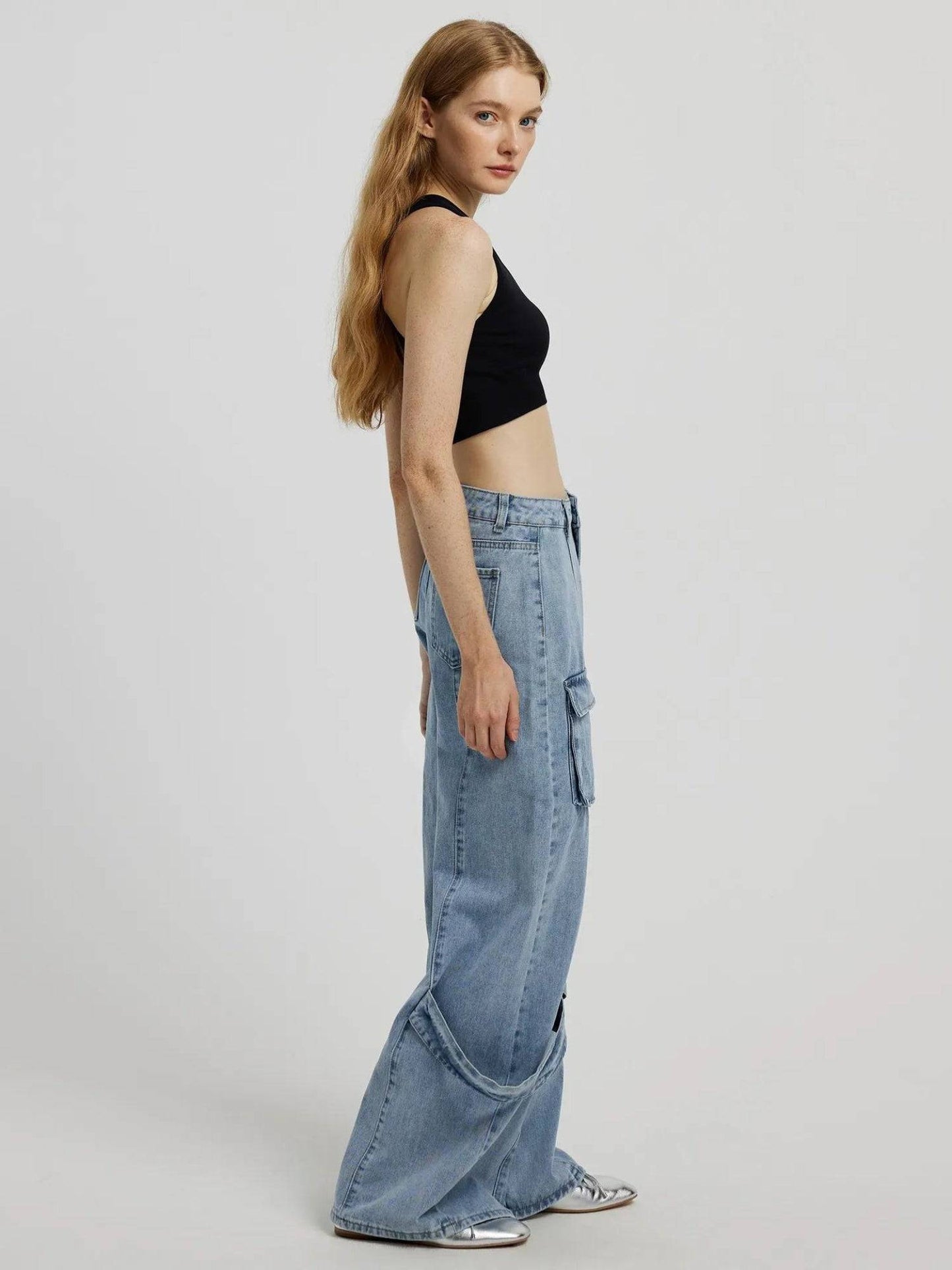 City Roamer Chic Cargo Jeans - Glossia Fashion