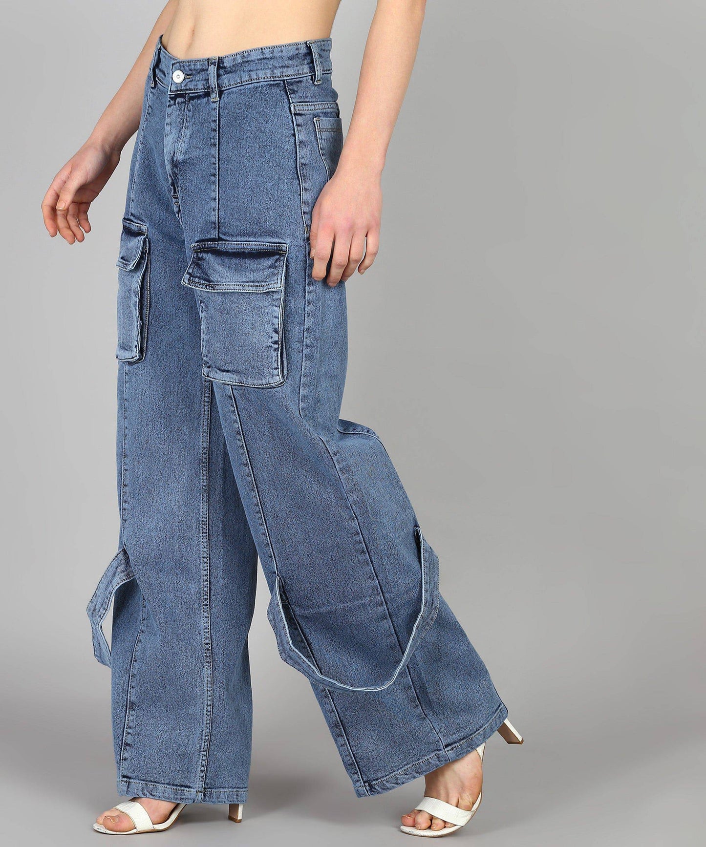 City Roamer Chic Cargo Jeans - Glossia Fashion