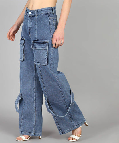 City Roamer Chic Cargo Jeans - Glossia Fashion