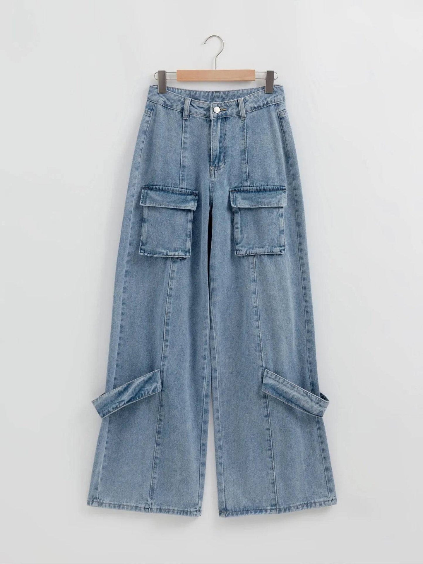 City Roamer Chic Cargo Jeans - Glossia Fashion