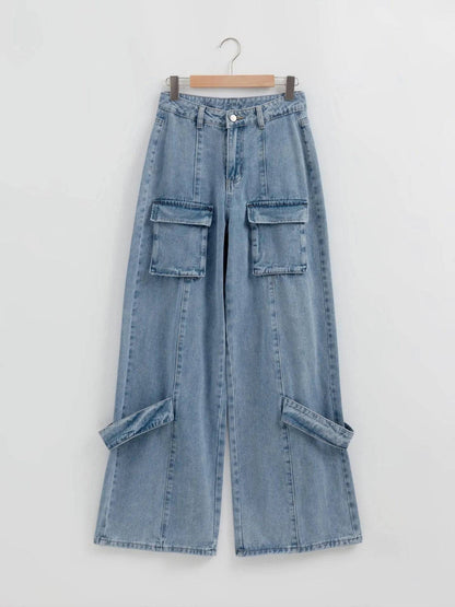 City Roamer Chic Cargo Jeans - Glossia Fashion