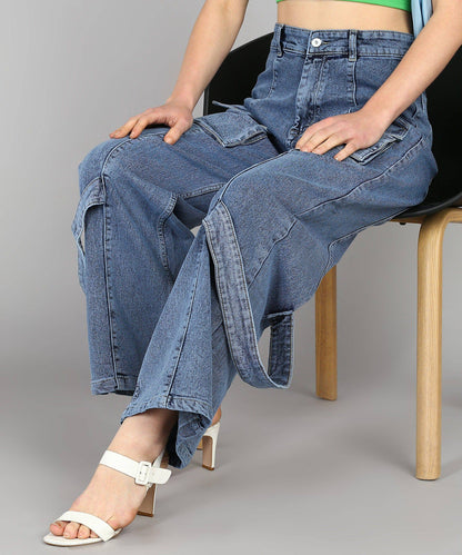 City Roamer Chic Cargo Jeans - Glossia Fashion