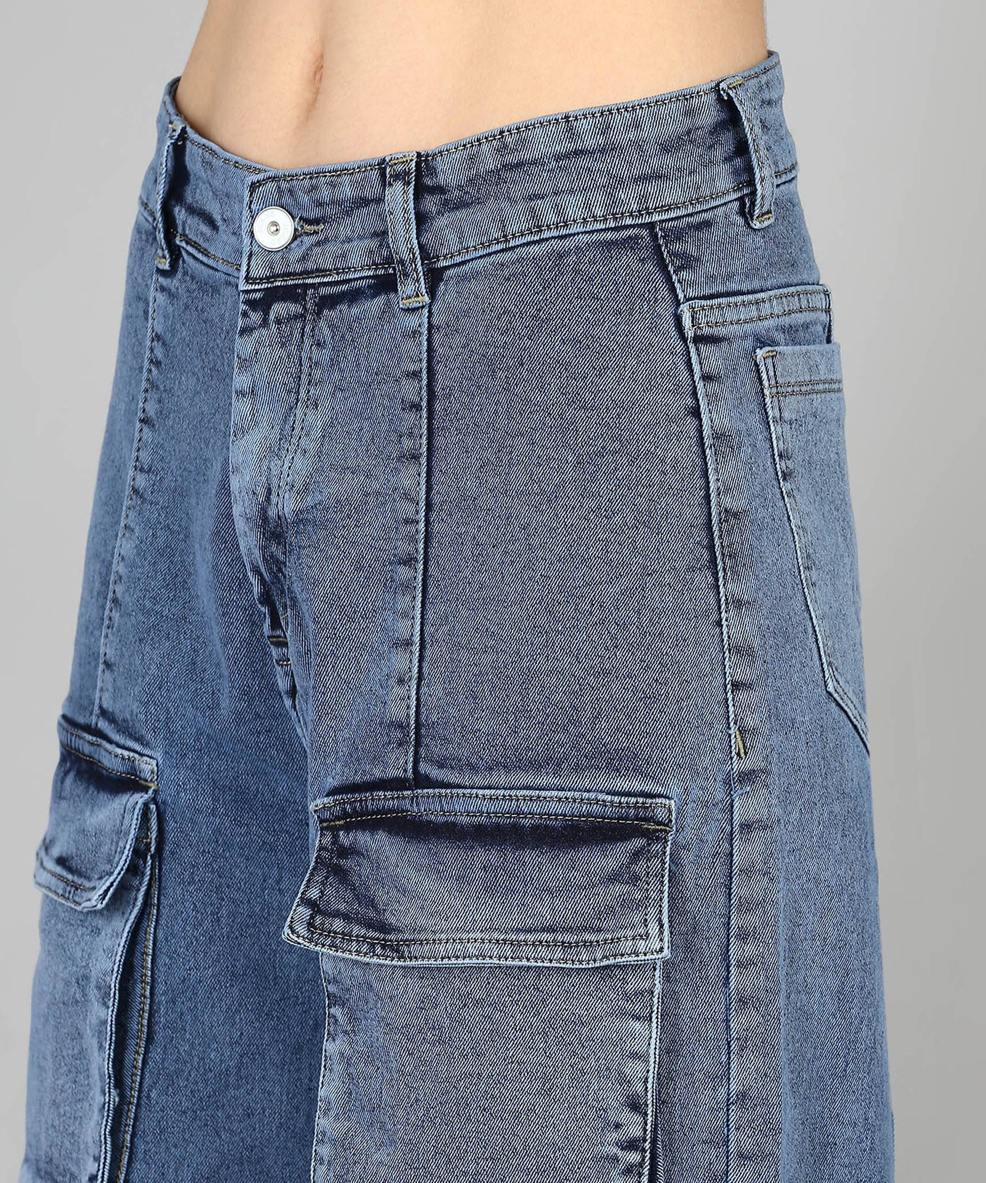 City Roamer Chic Cargo Jeans - Glossia Fashion