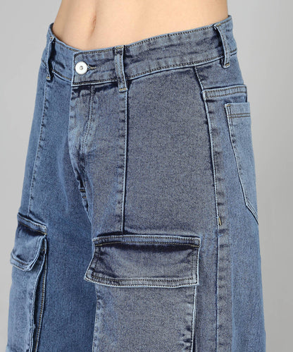 City Roamer Chic Cargo Jeans - Glossia Fashion