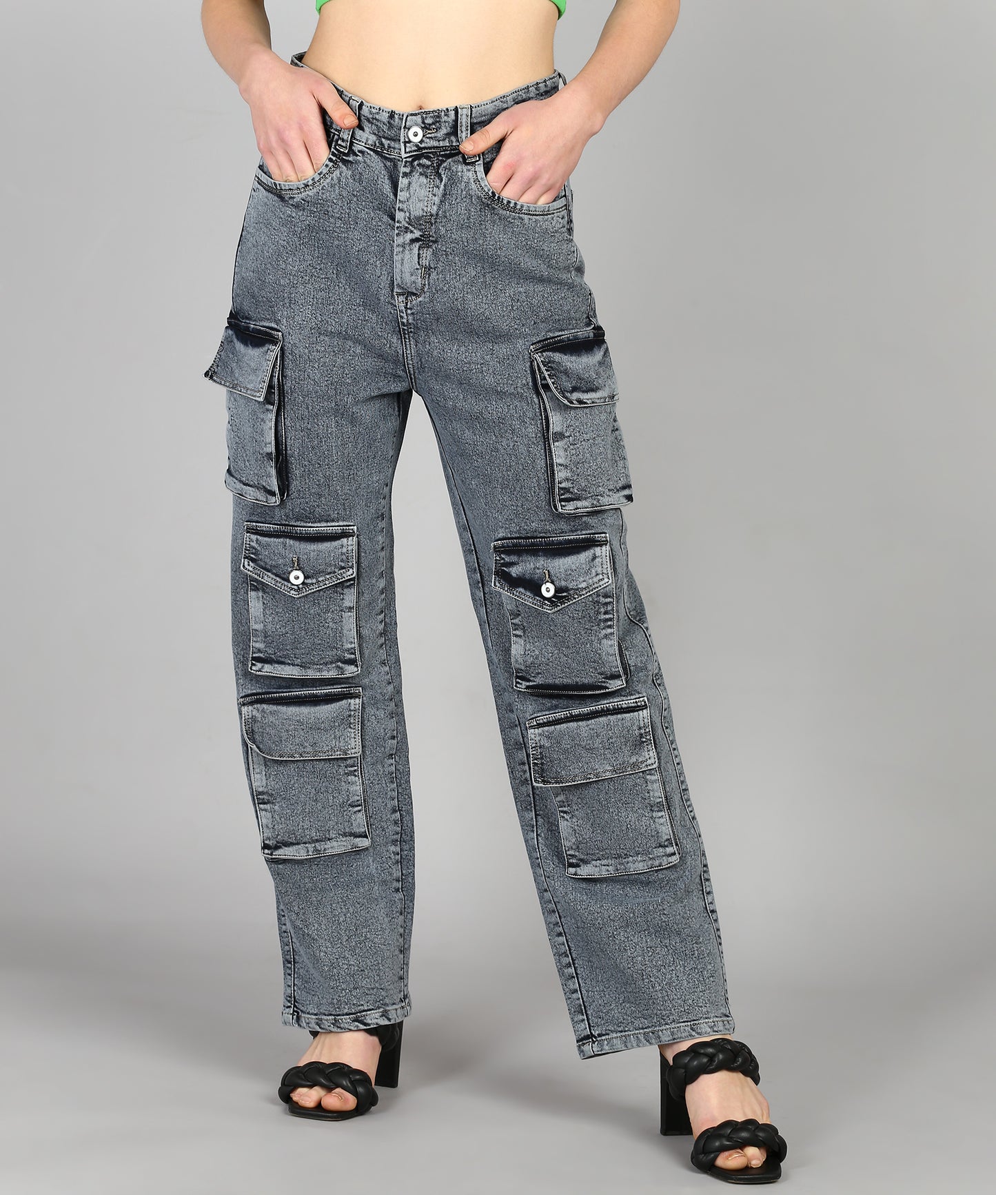 Grey Urban Explorer Cargo Jeans