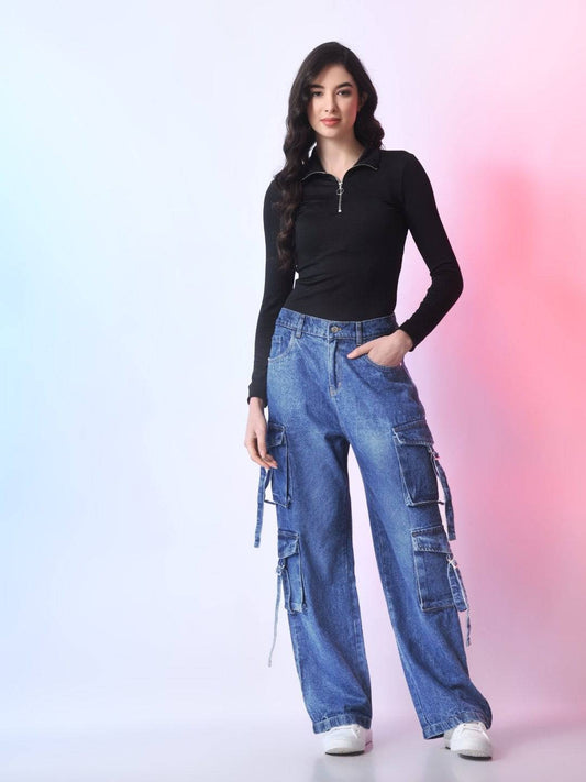 Desert Nomad Cargo Denim - Glossia Fashion