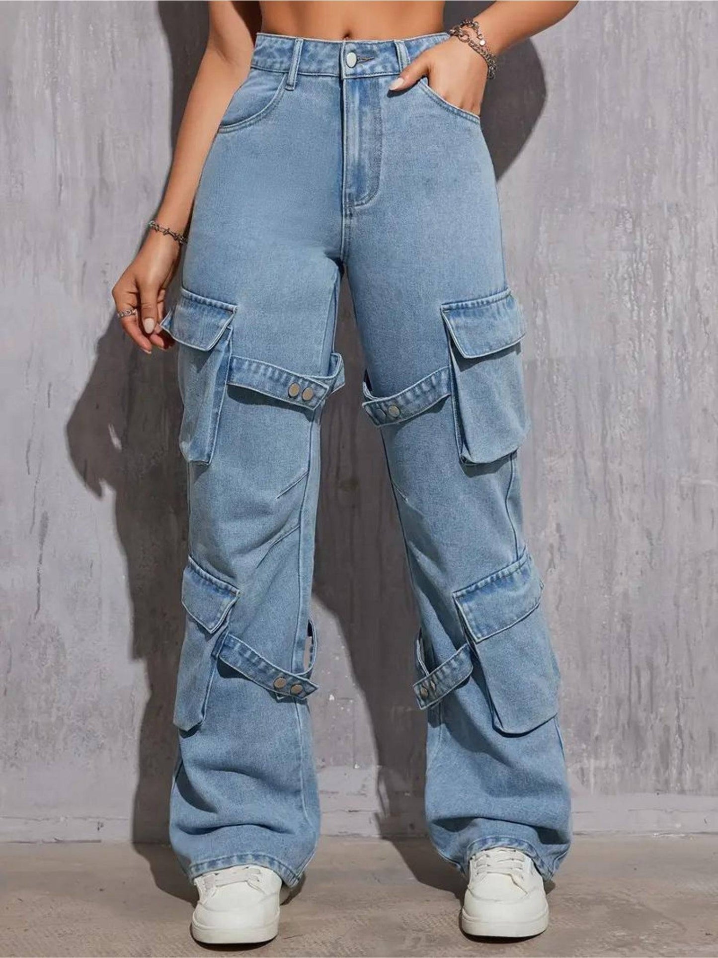 Adventure Seeker Cargo Denim - Glossia Fashion