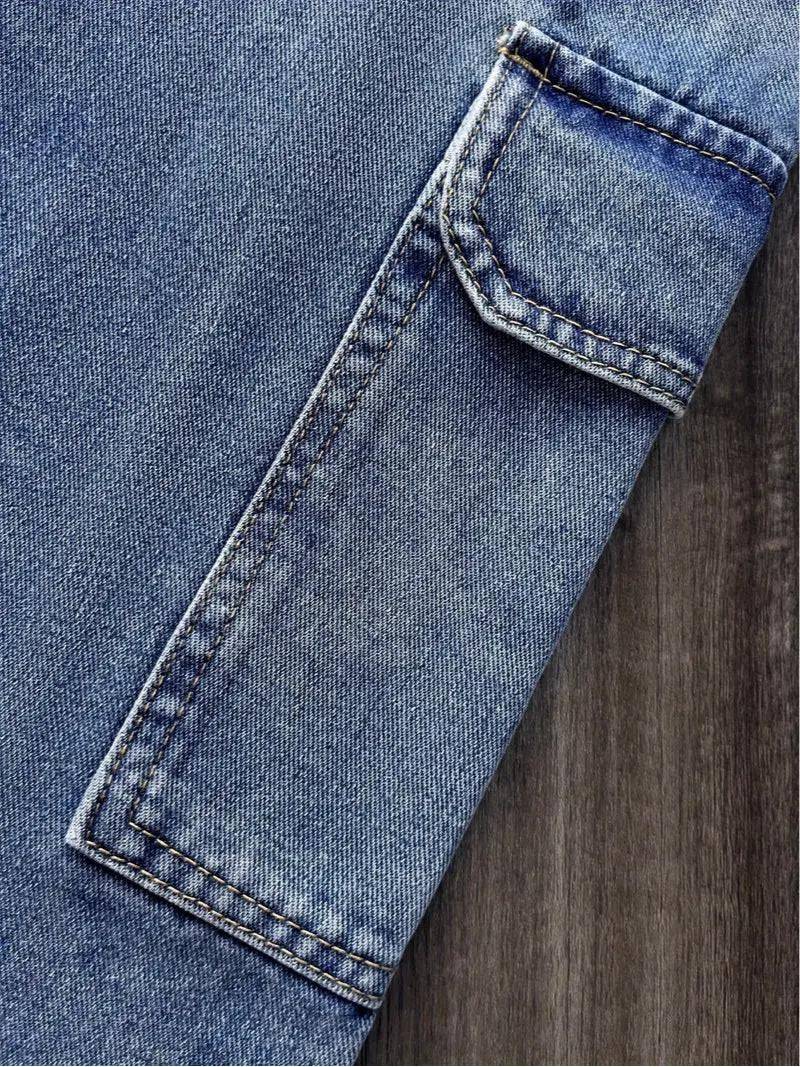Gravity Fit Vintage Wash Cargo Jeans - Glossia Fashion