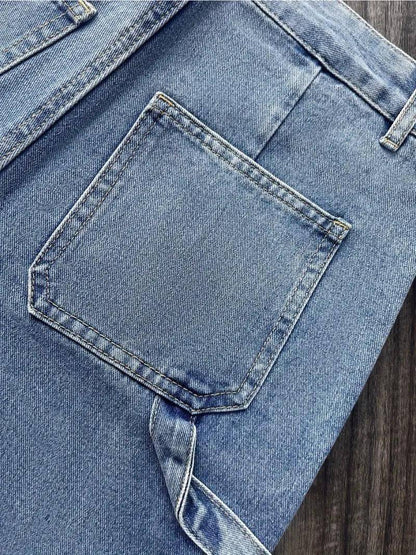 Gravity Fit Vintage Wash Cargo Jeans - Glossia Fashion
