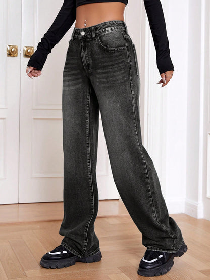 Attitude Fit Straight Leg Jeans